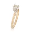 C. 1980 Vintage .50 Carat Diamond Solitaire Engagement Ring in 14kt Yellow Gold