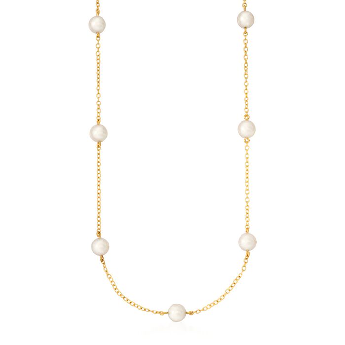 Mikimoto 5-5.5mm A+ Akoya Pearl Necklace in 18kt Yellow Gold