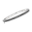 1.00 ct. t.w. White and Black Diamond Bangle Bracelet in Sterling Silver