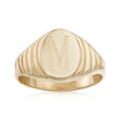 14kt Yellow Gold Oval Signet Ring