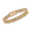 Italian 18kt Yellow Gold Panther Link Bracelet