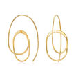 14kt Yellow Gold Curled Drop Earrings