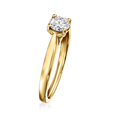 .50 Carat Lab-Grown Diamond Solitaire Ring in 18kt Gold Over Sterling