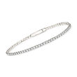 1.00 ct. t.w. Diamond Tennis-Style Flexible Bangle Bracelet in 14kt White Gold