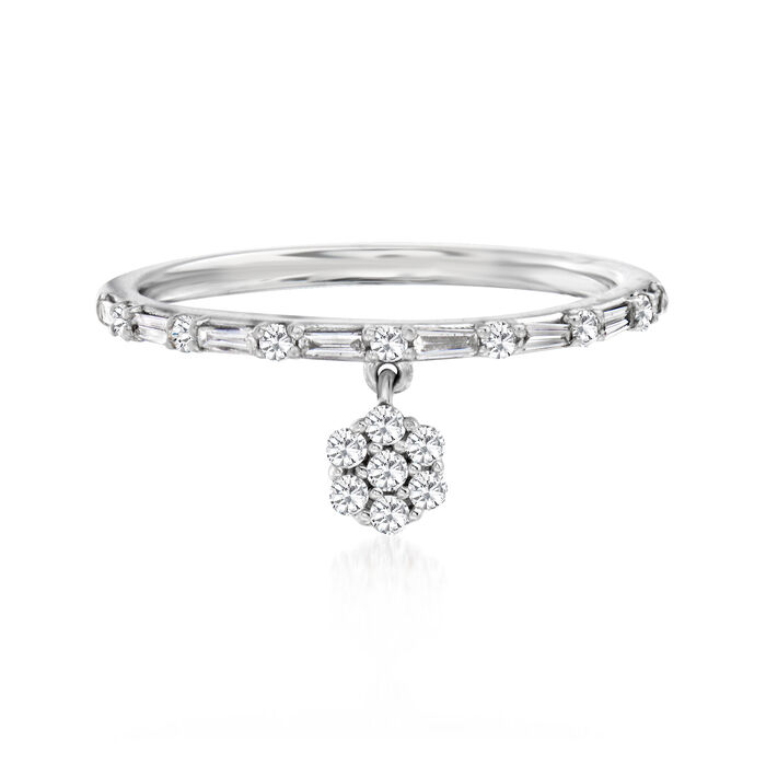 .25 ct. t.w. Diamond Charm Ring in 14kt White Gold