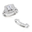 C. 1990 Vintage 1.87 ct. t.w. Diamond Bridal Set: Engagement and Wedding Rings in 14kt White Gold