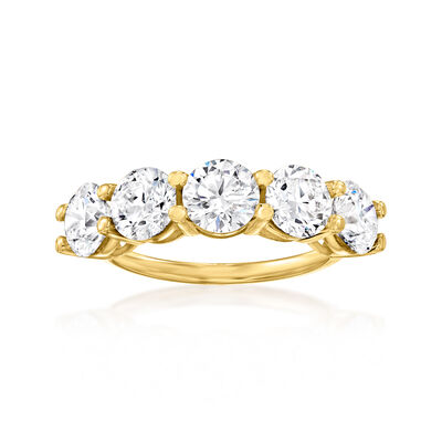 Lab-Grown Diamond Five-Stone Ring in 14kt Yellow Gold 985999
