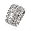 1.00 ct. t.w. Diamond Openwork Ring in Sterling Silver