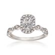 Henri Daussi 1.31 ct. t.w. Certified Diamond Engagement Ring in 18kt White Gold