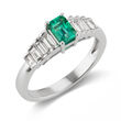 .50 Carat Emerald and .45 ct. t.w. Diamond Ring in 18kt White Gold