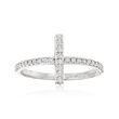 .20 ct. t.w. Diamond Bar Ring in Sterling Silver