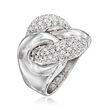 C. 1990 Vintage 1.50 ct. t.w. Diamond Knot Ring in 18kt White Gold