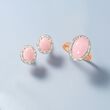Pink Opal and .20 ct. t.w. Diamond Earrings in 14kt Rose Gold