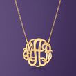 14kt Yellow Gold Personalized Monogram Necklace
