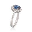 1.60 Carat Sapphire and .25 ct. t.w. Diamond Ring in 14kt White Gold
