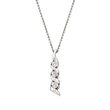C. 1990 Vintage .50 ct. t.w. Diamond Swirl Drop Pendant Necklace in 14kt White Gold