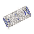 C. 1950 Vintage 1.20 ct. t.w. Synthetic Sapphires and 1.00 ct. t.w. Diamonds in Platinum and 14kt White Gold