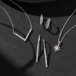 .10 ct. t.w. Diamond Linear Drop Earrings in Sterling Silver