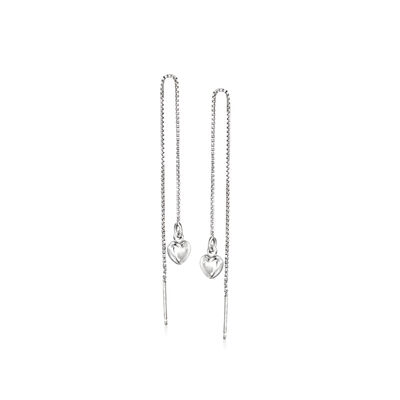 Italian Sterling Silver Jewelry Set: Three Threader Earrings