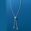 .20 ct. t.w. Diamond Heart Bolo Necklace in Sterling Silver