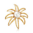 C. 1994 Vintage Tiffany Jewelry 13.5mm Mabe Pearl Pin in 18kt Yellow Gold