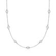 5.00 ct. t.w. Lab-Grown Diamond Station Necklace in 14kt White Gold