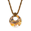 Italian Murano Glass Pendant Necklace in 18kt Gold Over Sterling