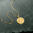Italian 14kt Yellow Gold Personalized Disc Necklace