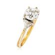 C. 1980 Vintage 1.60 ct. t.w. Diamond Ring in 14kt Yellow Gold