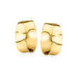 Italian 18kt Yellow Gold Curved Crossover Earrings