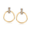 .15 ct. t.w. Diamond Circle Drop Earrings in 14kt Yellow Gold