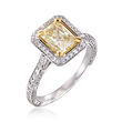 1.99 ct. t.w. White and Yellow Diamond Ring in 18kt Two-Tone Gold