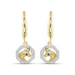 .15 ct. t.w. Diamond Unicorn Drop Earrings in 18kt Yellow Gold Over Sterling Silver