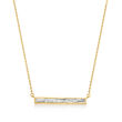 .20 ct. t.w. Channel-Set Baguette Diamond Bar Necklace in 14kt Yellow Gold