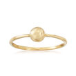 18kt Yellow Gold Puffed Circle Ring