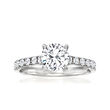 .55 ct. t.w. Diamond Engagement Ring Setting in 14kt White Gold