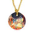 Italian &quot;The Kiss&quot; Murano Glass Multi-Strand Necklace with 18kt Gold Over Sterling