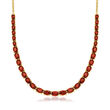 12.00 ct. t.w. Garnet Graduated Necklace in 18kt Gold Over Sterling