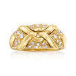 C. 1990 Vintage Bulgari &quot;Trika&quot; .65 ct. t.w. Diamond Ring in 18kt Yellow Gold