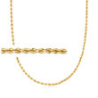 C. 1980 Vintage 3mm 14kt Yellow Gold Rope-Chain Necklace