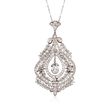 C. 1960 Vintage 6.5 ct. t.w. Diamond Pendant Necklace in Platinum