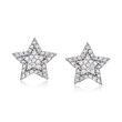 .50 ct. t.w. Diamond Star Earrings in Sterling Silver