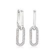 .15 ct. t.w. Diamond Paper Clip Link Removable Drop Earrings in Sterling Silver