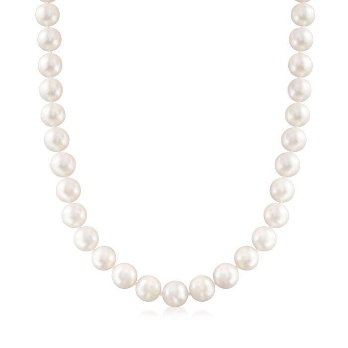 10-11mm Cultured Pearl Necklace with 14kt White Gold