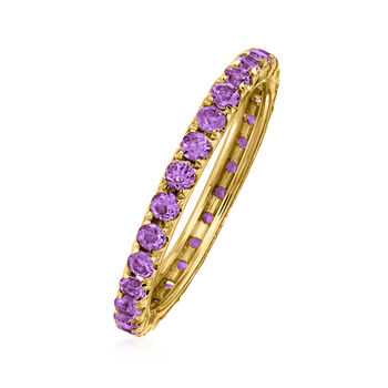 .80 ct. t.w. Amethyst Eternity Band in 14kt Yellow Gold | Ross-Simons