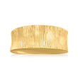 Italian 18kt Yellow Gold Textured and Polished Ring