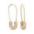 .26 ct. t.w. Diamond U-Drop Wire Earrings in 14kt Yellow Gold