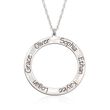 Sterling Silver Personalized Open Circle Pendant Necklace