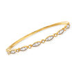 2.60 ct. t.w. Diamond Jewelry Set: Two Bangle Bracelets in Sterling Silver and 18kt Gold Over Sterling