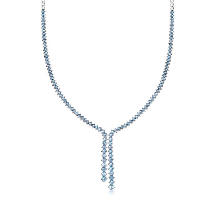 11.00 ct. t.w. Blue Topaz Y-Necklace in Sterling Silver